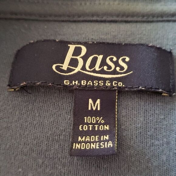 GH Bass & Co Slate Blue Striped Polo Shirt Sz M - Picture 3 of 4